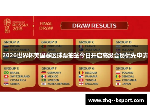 2026世界杯美国赛区球票抽签今日开启高级会员优先申请